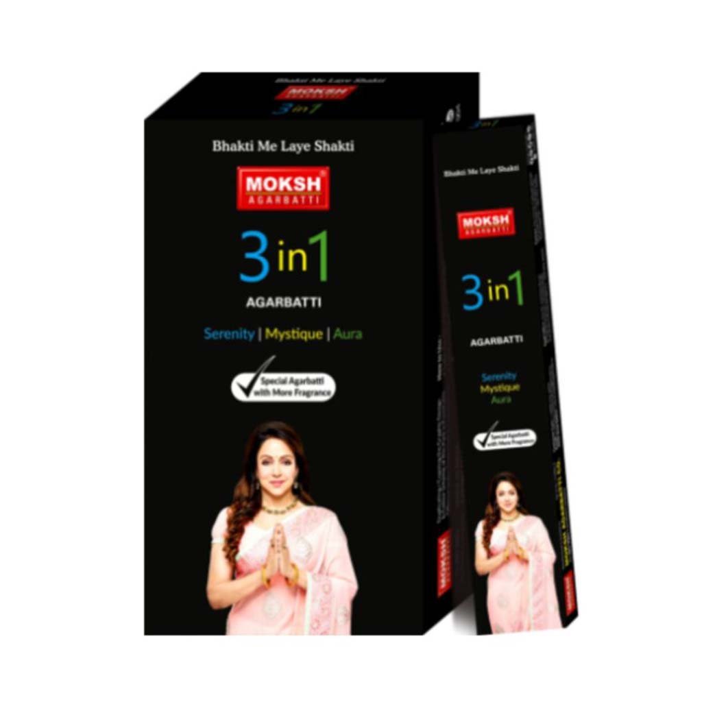 Moksh Agarbatti 3 in 1 Pack